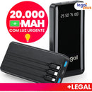 Carregador Portátil 20000mAh Design Único e Compacto Bateria de Grande Duração Para Aventuras ao Ar Livre e Emergências  Avence Atacado - ultimas UNIDADES 🔥